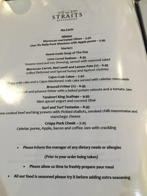 Menu photo 2 The Straites Menai Bridge, AGY