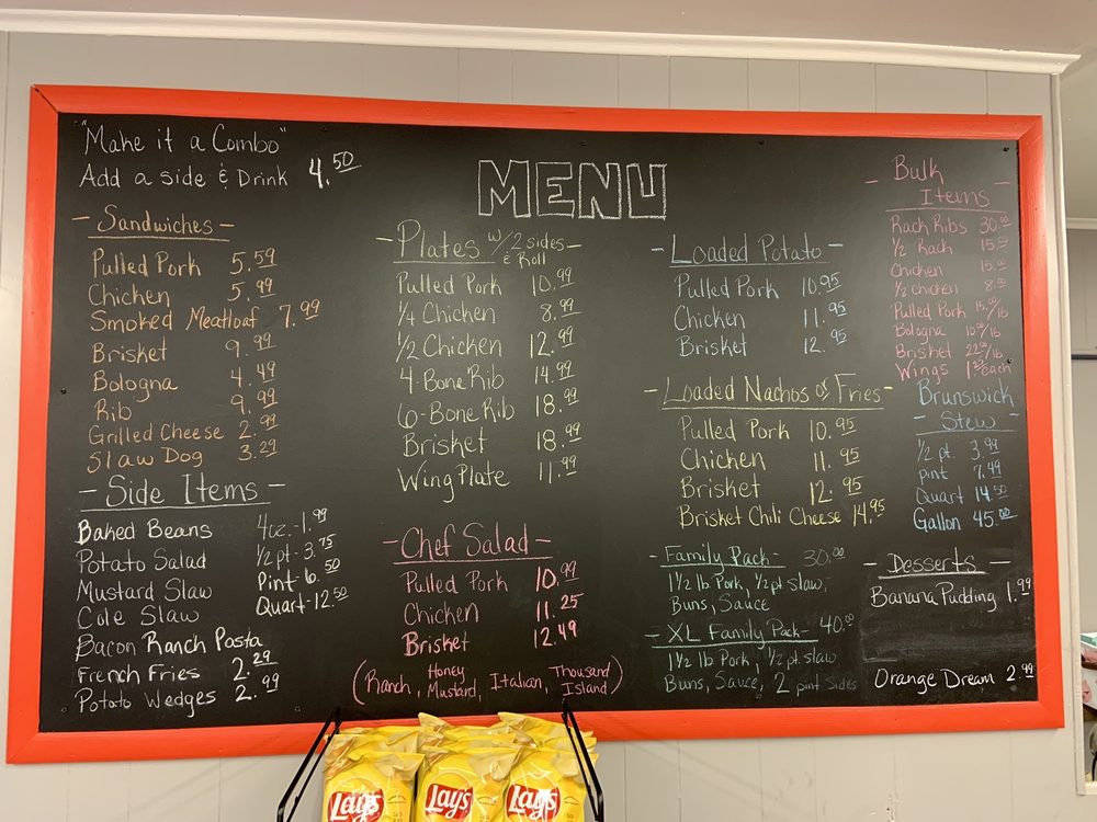 Food from Big Man's Barbecue