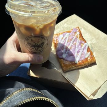 The Whimsy Bean - Iced Pistachio Oat Milk Latte and Blueberry Pop-Tart - Coffee & Tea Near Me - Cropseyville, New York The Whimsy Bean - Iced Pistachio Oat Milk Latte and Blueberry Pop-Tart - Coffee & Tea Near Me - Cropseyville, New York
