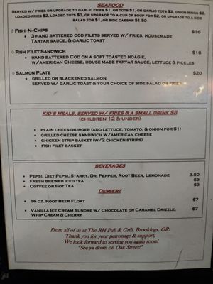 Menu photo 8 RH Pub & Grill Brookings, OR