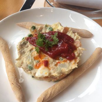 Jaleo - Ensaladilla rusa - potato salad with tuna, carrots, peas, and mayo - Spanish Near Me - Washington, DC, District of Columbia