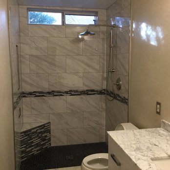 Golden Bear Contracting - After pic (before accessories and shower doors).  Excellent workmanship. - General Contractors Near Me