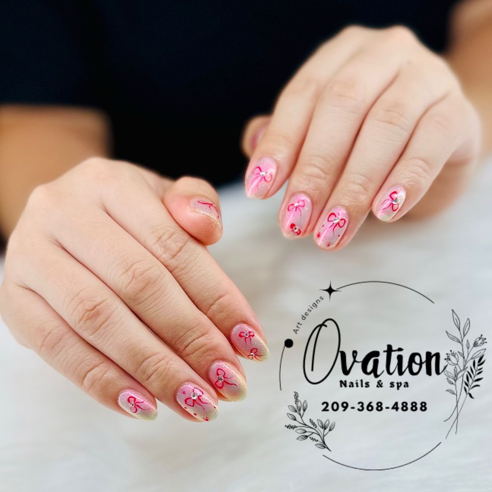 Ovation Nails & Spa Logo
