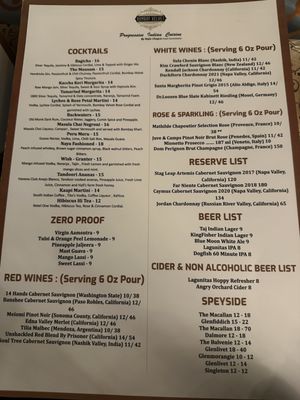 Menu photo 8 Bombay Velvet  Reston, VA