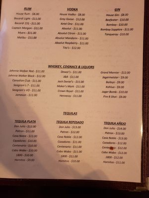 Menu photo 8 Casa Franco Mission Viejo, CA