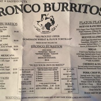 Bronco Burritos - Mexican Near Me - Galveston, Texas Bronco Burritos - Mexican Near Me - Galveston, Texas