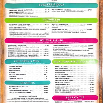 Charlie Horse Restaurant - Menu Page 2 - Seafood Near Me - Ormond Beach, Florida