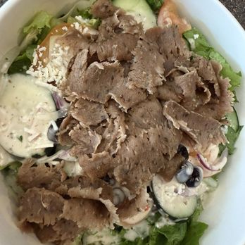 Stop N Go Gyros - Gyro salad with Greek dressing - Greek Near Me - Wylie, Texas