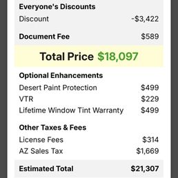 Ad for vehicle