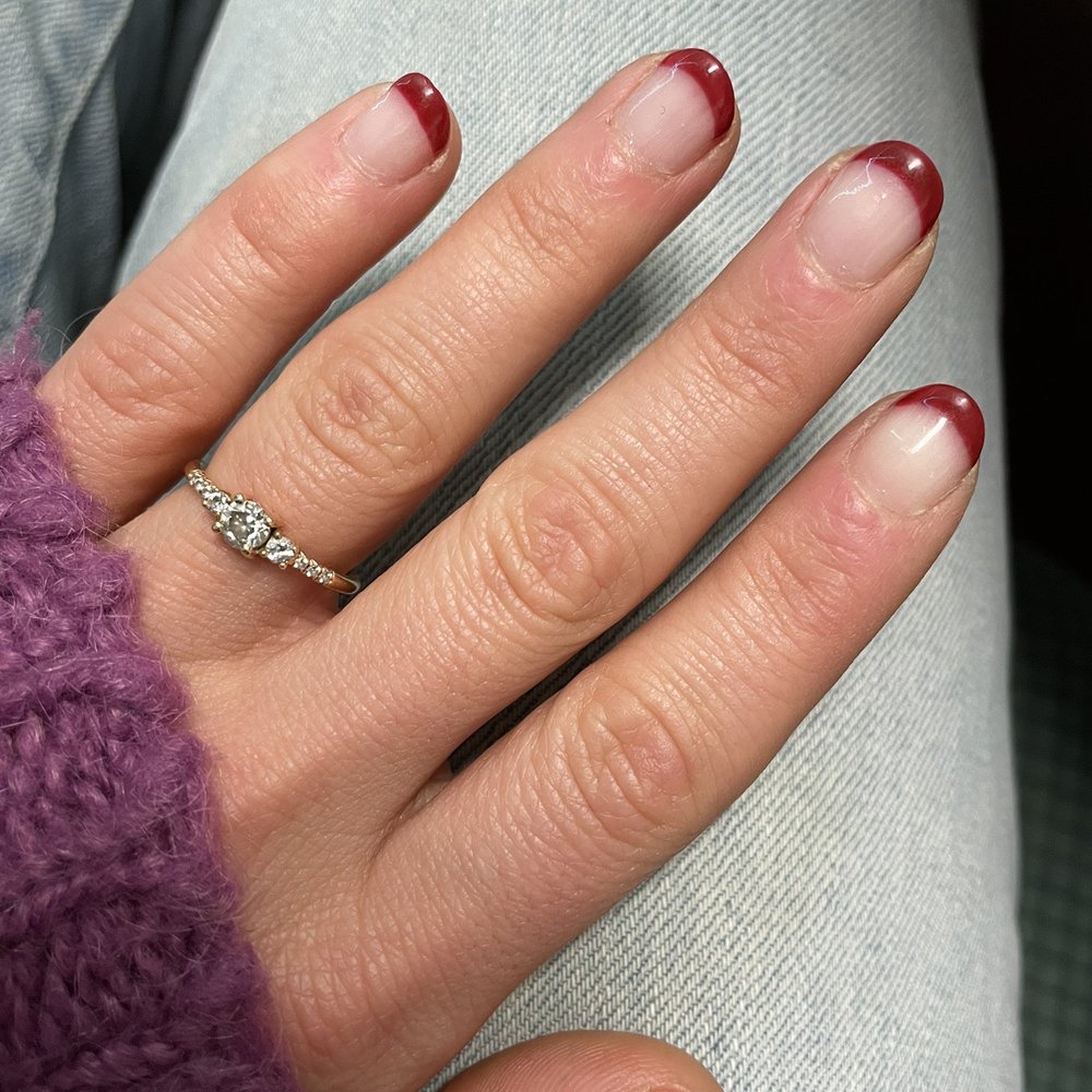 Red French mani