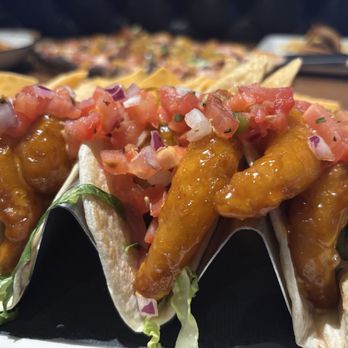 Tommy's Tavern and Tap - Beer battered shrimp tacos close-up - American Near Me - Sea Bright, New Jersey Tommy's Tavern and Tap - Beer battered shrimp tacos close-up - American Near Me - Sea Bright, New Jersey