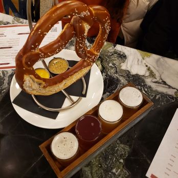 Revolution - Bavarian Pretzel with Beer Cheese and Mustard - German Near Me - Morristown, New Jersey