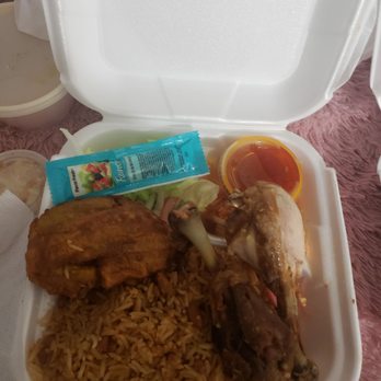 Ti Manmi’s Kitchen - Friend Chicken Complete after I started eating some. - Haitian Near Me - Boynton Beach, Florida