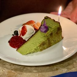 The Blue Elephant - Matcha Basque Cheesecake