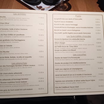Chez Olive - La carte! MIAM - Tapas/Small Plates Near Me - Nice, 06