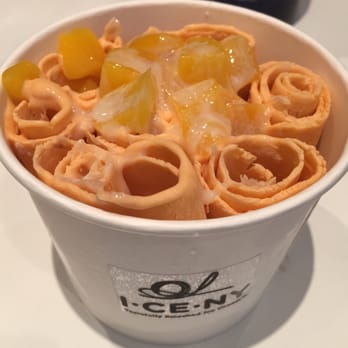 I CE NY - Thai ice tea with lychee and peach topping - Desserts Near Me - New York, New York I CE NY - Thai ice tea with lychee and peach topping - Desserts Near Me - New York, New York