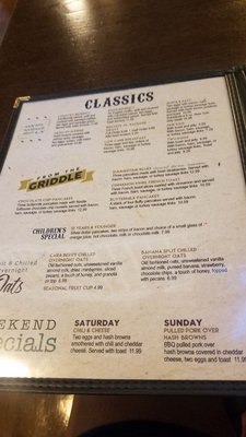 Menu photo 4 Frosty Bar Put In Bay, OH