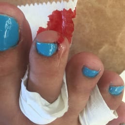 There were also drops of blood on the floor.