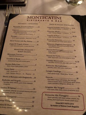 Menu photo 8 Montecatini Ristorante Walnut Creek, CA Menu photo 8 Montecatini Ristorante Walnut Creek, CA