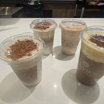 Da Vien Coffee - 2 cookie butter lattes for the girls, a strawberry cream oat latte for hubz, & large egg cream coffee for me. - Coffee & Tea Near Me - Milpitas, California Da Vien Coffee - 2 cookie butter lattes for the girls, a strawberry cream oat latte for hubz, & large egg cream coffee for me. - Coffee & Tea Near Me - Milpitas, California
