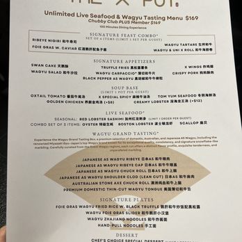 The X Pot - All you can eat menu with some items being limited to one per guest. - Asian Fusion Near Me - Las Vegas, Nevada