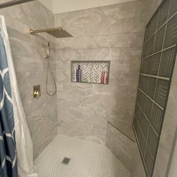 Walk in shower finished product