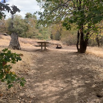 Burnt Rancheria Campground - Site 056 view from the end of the walkway facing the site. - Parks Near Me - Mount Laguna, California