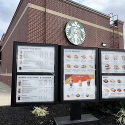 Starbucks - Drive thru menu!