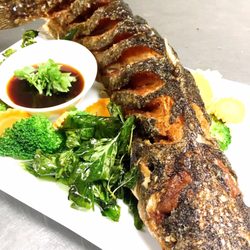 Exotic Thai Cuisine - Crispy Whole Basil Catfish--Y-U-M!!!!