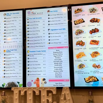 i-Tea - iTea Menu, as of 6/6/2019. Hopefully more readable than others. - Bubble Tea Near Me - San Jose, California