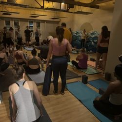 Love the dedication. 37 showed up for Adrienne's 6 am class. She made it work and we all loved it.