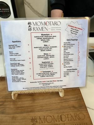 Menu photo 1 Momotaro Ramen Paso Robles, CA