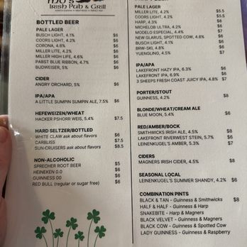 Mo's Irish Pub - Menu - New American Near Me - Milwaukee, Wisconsin Mo's Irish Pub - Menu - New American Near Me - Milwaukee, Wisconsin