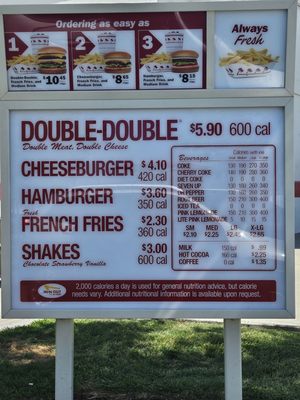 Menu photo 1 In-N-Out Burger Fresno, CA Menu photo 1 In-N-Out Burger Fresno, CA