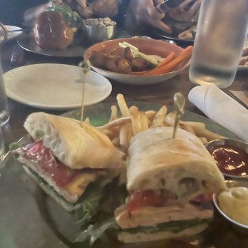 Eureka! - Napa Chicken Sandwich, Fresno Fig Burger in the back. - American Near Me - Indian Wells, California