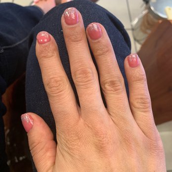 D-J Nails - Shellac manicure with sparkle ombré. - Nail Salons Near Me - Wilsonville, Oregon
