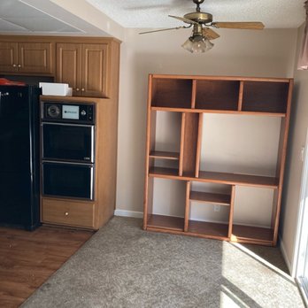 Mmm Kitchen & Flooring - Before (I was using a tv stand to extend the kitchen due to cabinet space) - Flooring Near Me - Placentia, California