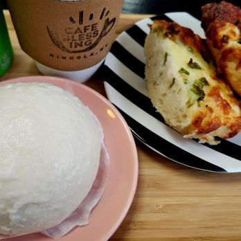 Cafe Blessing - Red Bean Bao Bun, Scallion Bread w/Matcha Vanilla Latte & Apple Sparking Izze ~ 1.31.25 - Coffee Roasteries Near Me - Mineola, New York Cafe Blessing - Red Bean Bao Bun, Scallion Bread w/Matcha Vanilla Latte & Apple Sparking Izze ~ 1.31.25 - Coffee Roasteries Near Me - Mineola, New York
