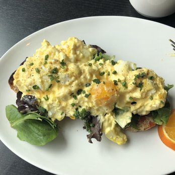 Europane - Open face egg salad sandwich on multigrain bread. - Bakeries Near Me - Pasadena, California