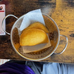 a pan of food on a table