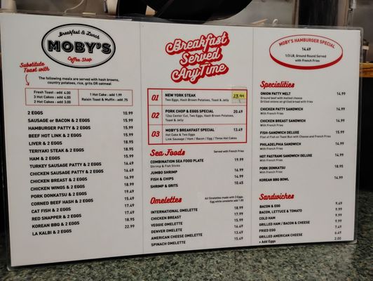 Menu photo 1 Moby's Coffee Shop Inglewood, CA Menu photo 1 Moby's Coffee Shop Inglewood, CA