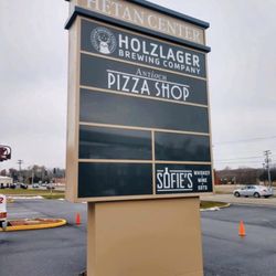 Antioch Pizza Shop - Road sign