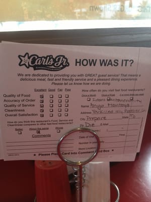 Menu photo 2 Carl's Jr Needles, CA