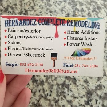 Hernandez Complete Remodeling - Sergio and his dad Fidel are great!  They've done work on the outside and inside of our home. - General Contractors Near Me