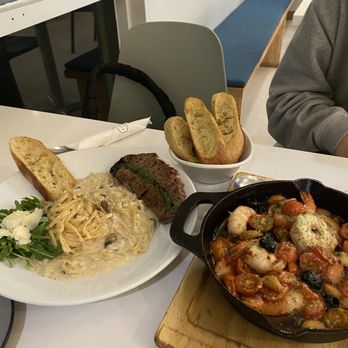 Somethin - cream steak pasta, gambas - Korean Near Me - La Mirada, California Somethin - cream steak pasta, gambas - Korean Near Me - La Mirada, California