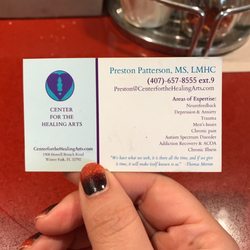 Preston Patterson, MS LMHC - Business card