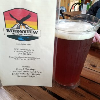 Birdsview Brewing Company - Pitcher of Amber Ale for $15. - Breweries Near Me - Concrete, Washington Birdsview Brewing Company - Pitcher of Amber Ale for $15. - Breweries Near Me - Concrete, Washington