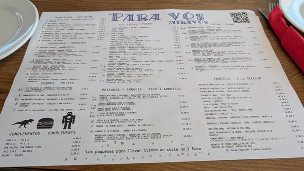 Menu photo 1 Para Vos Castelldefels, B