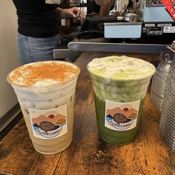 Steve's Coffee - Spanish latte and banana matcha - Coffee & Tea Near Me - Rancho Cucamonga, California