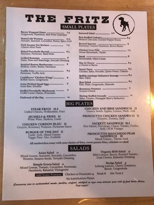Menu photo 4 The Fritz Salida, CO Menu photo 4 The Fritz Salida, CO